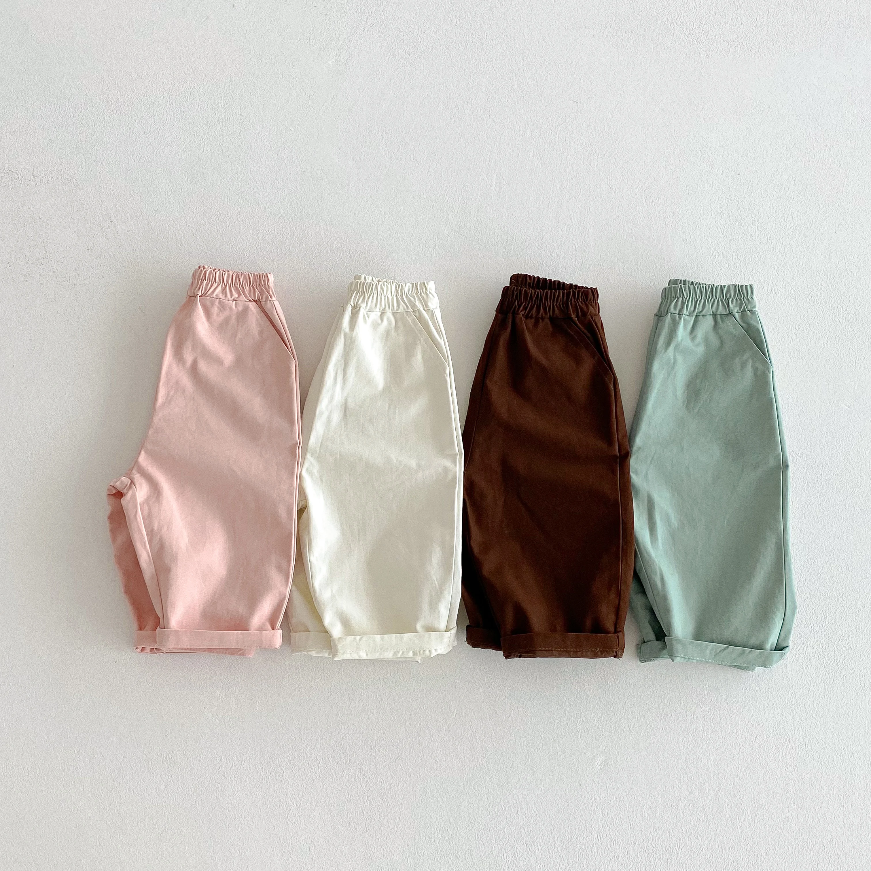 Children's Pants Baby Boys Pants Spring Summer Toddler Girls Legging Pocket Boy's Trousers Elastic Waist Casual Pants 0-6 Yrs