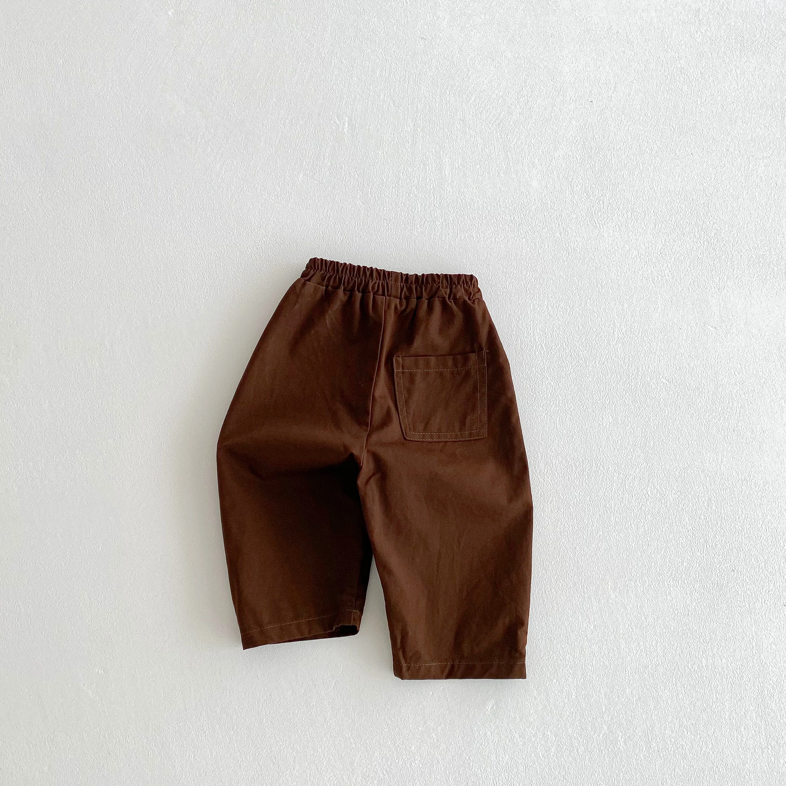 Children's Pants Baby Boys Pants Spring Summer Toddler Girls Legging Pocket Boy's Trousers Elastic Waist Casual Pants 0-6 Yrs