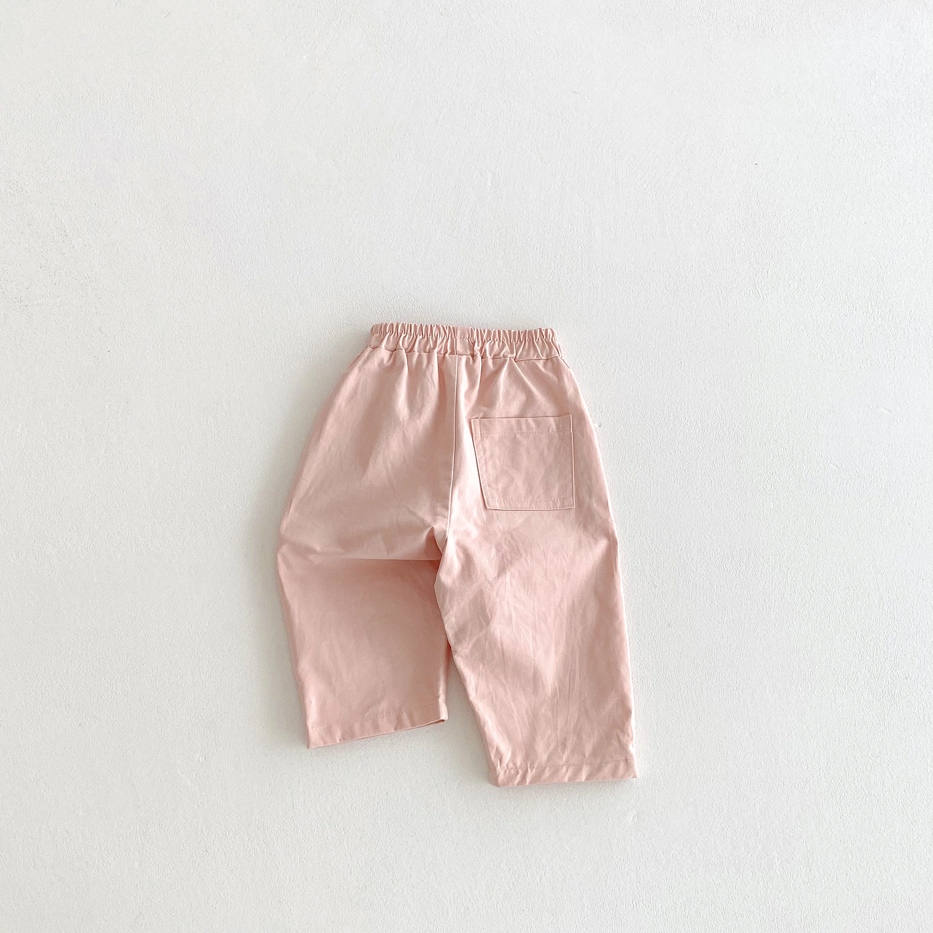 Children's Pants Baby Boys Pants Spring Summer Toddler Girls Legging Pocket Boy's Trousers Elastic Waist Casual Pants 0-6 Yrs