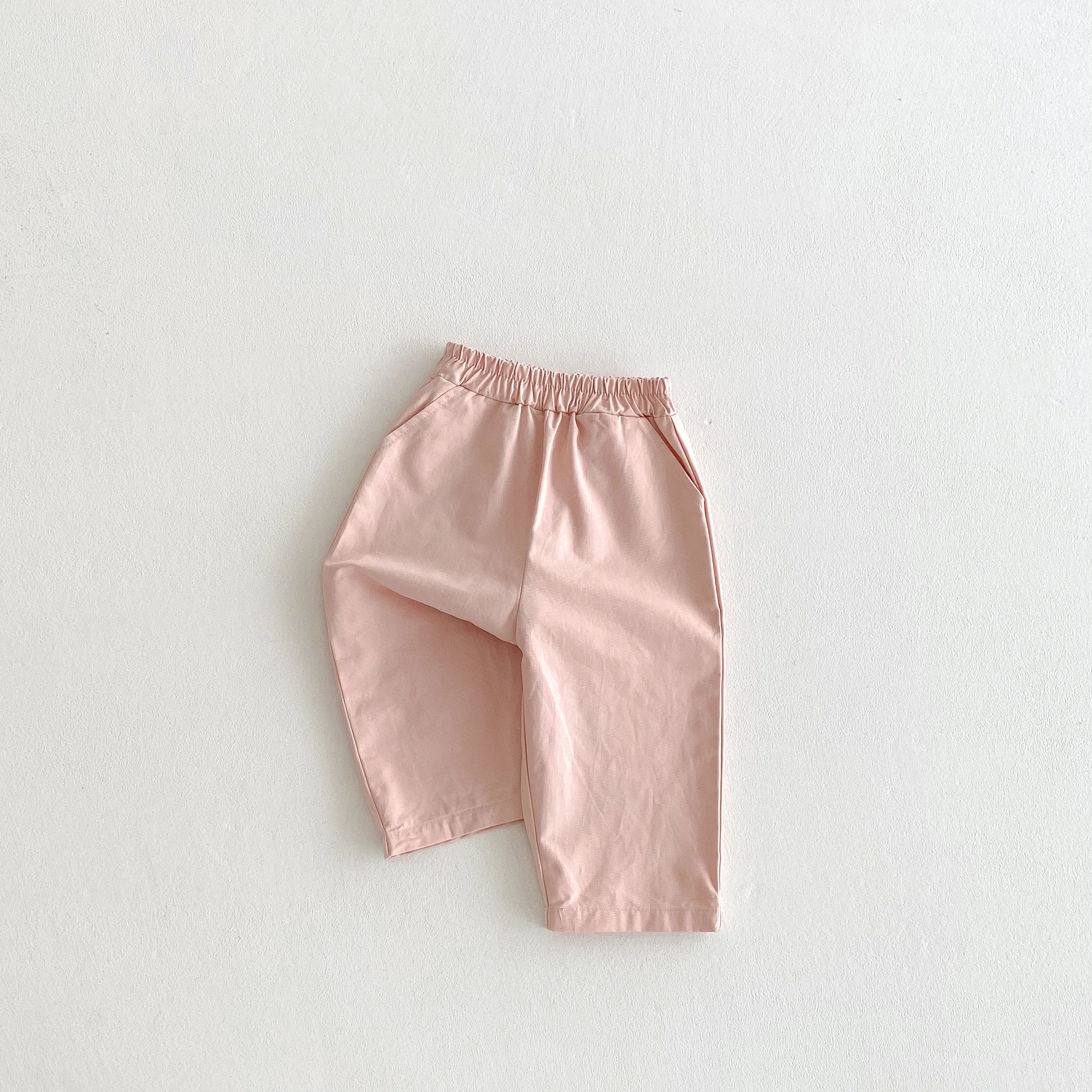 Children's Pants Baby Boys Pants Spring Summer Toddler Girls Legging Pocket Boy's Trousers Elastic Waist Casual Pants 0-6 Yrs