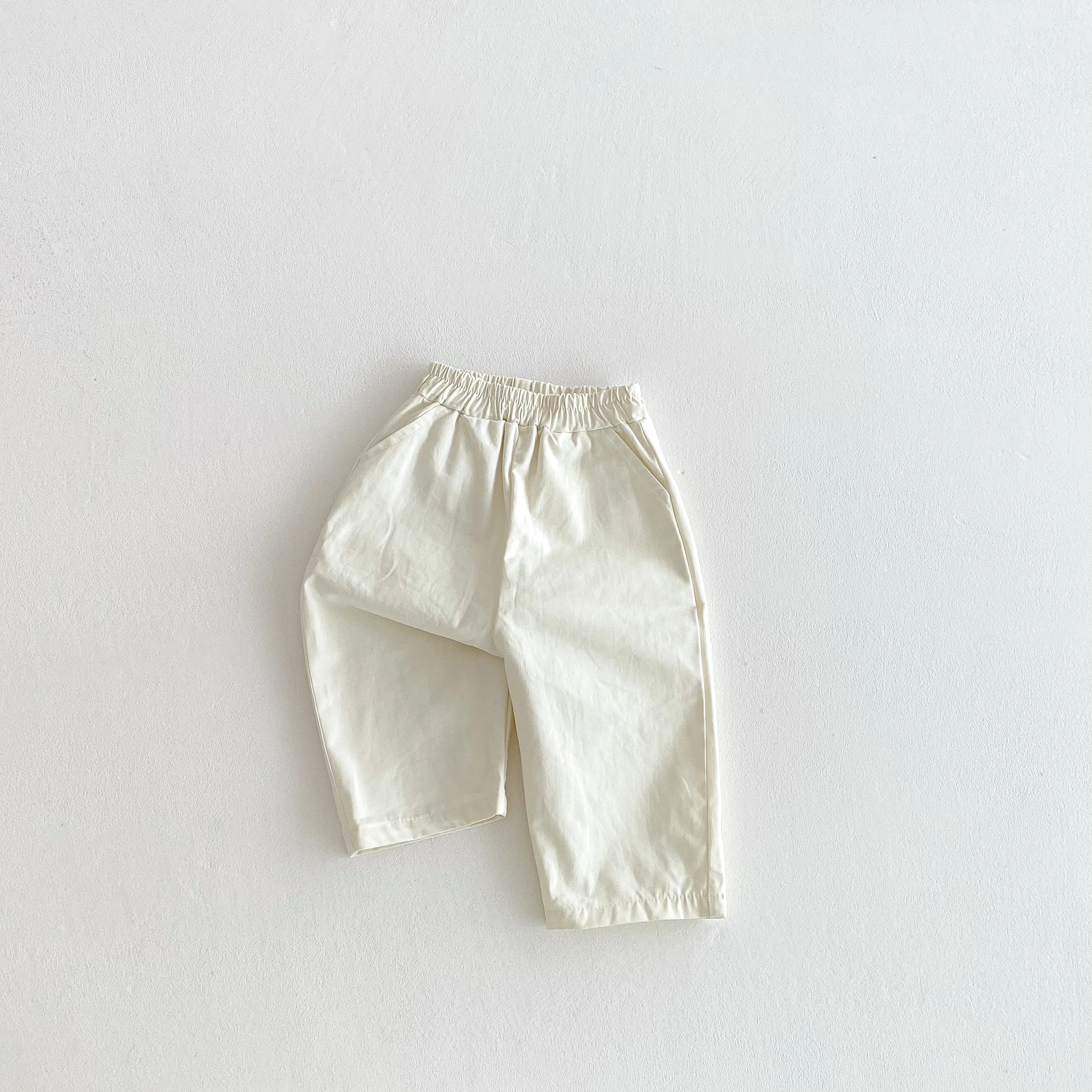 Children's Pants Baby Boys Pants Spring Summer Toddler Girls Legging Pocket Boy's Trousers Elastic Waist Casual Pants 0-6 Yrs