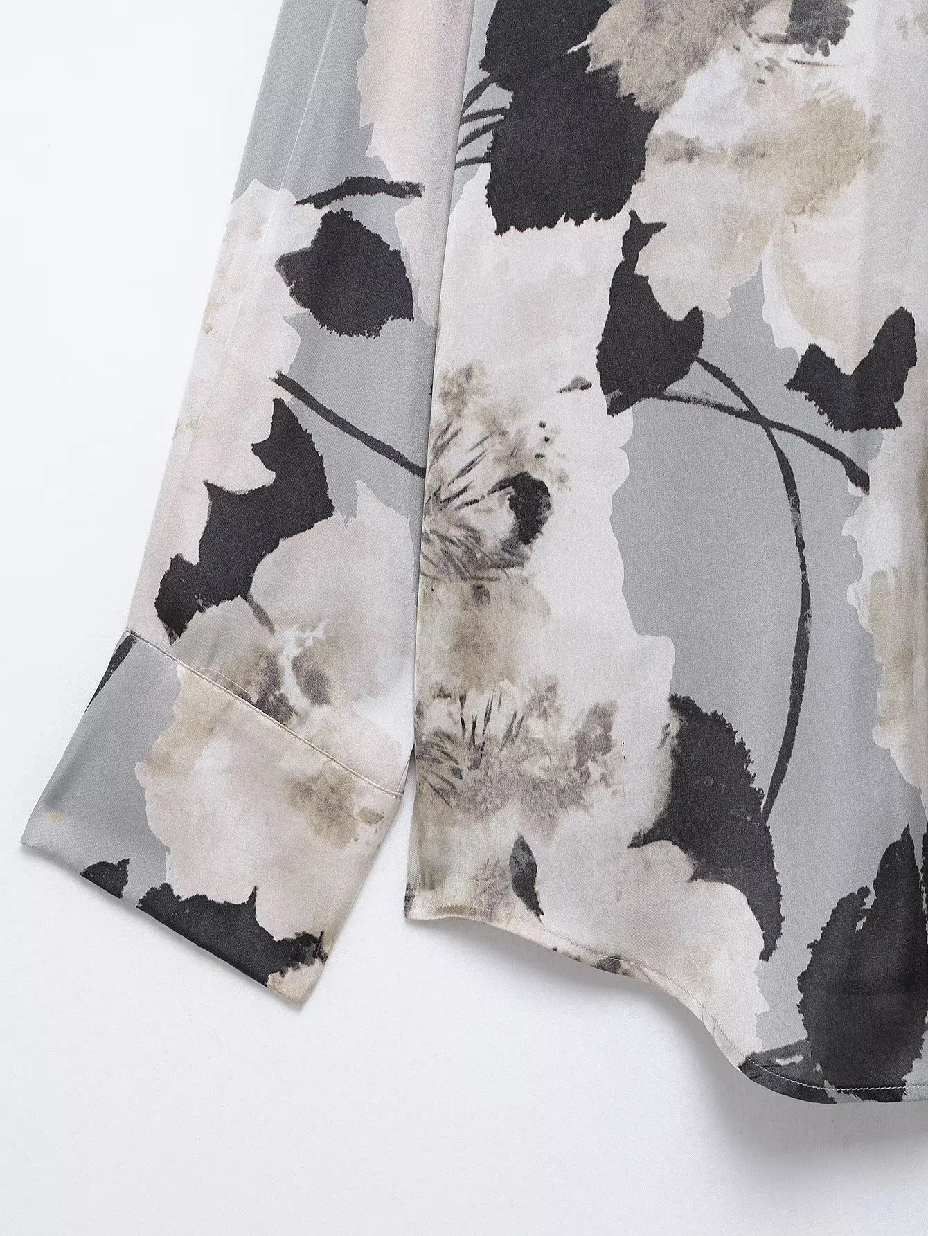 Vintage Women Fashion Skirts Suits Lapel Long Sleeve Print Shirt Top+High Waist 2025 Spring Texture Woman Midi Skirt Set