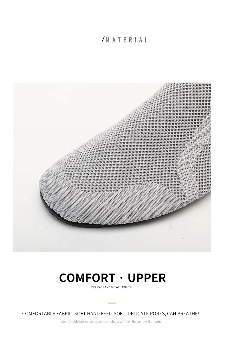 YRZL Air Mesh Loafers Breathable Non Slip Casual Shoes Lightweight Comfortable Grey Black Fashion Driving Office Shoes for Men