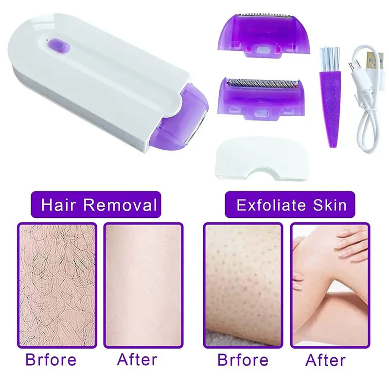 USB Rechargeable Women Epilator Portable Hair Removal Tool Rotary Shaver Body Face Leg Bikini Lip Depilator