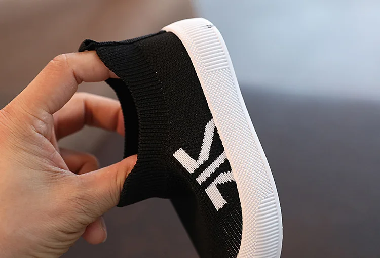 Size 20-31 Children Shoes Spring Autumn Kids Sneakers Soft Breathable Mesh Boys Slip-on Shoes Patchwork Color Girls Shoes