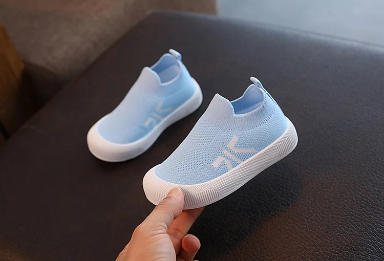 Size 20-31 Children Shoes Spring Autumn Kids Sneakers Soft Breathable Mesh Boys Slip-on Shoes Patchwork Color Girls Shoes