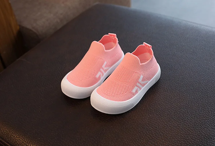 Size 20-31 Children Shoes Spring Autumn Kids Sneakers Soft Breathable Mesh Boys Slip-on Shoes Patchwork Color Girls Shoes