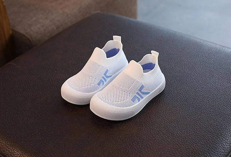 Size 20-31 Children Shoes Spring Autumn Kids Sneakers Soft Breathable Mesh Boys Slip-on Shoes Patchwork Color Girls Shoes