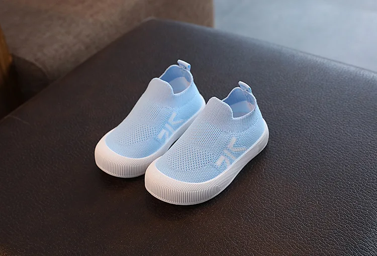 Size 20-31 Children Shoes Spring Autumn Kids Sneakers Soft Breathable Mesh Boys Slip-on Shoes Patchwork Color Girls Shoes