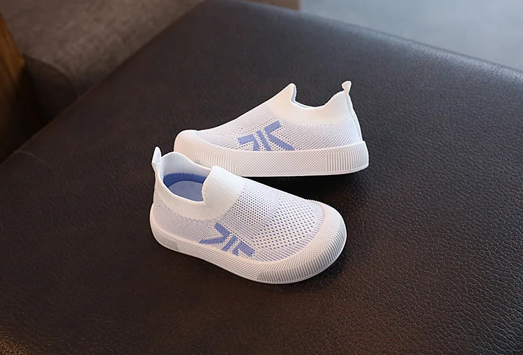 Size 20-31 Children Shoes Spring Autumn Kids Sneakers Soft Breathable Mesh Boys Slip-on Shoes Patchwork Color Girls Shoes