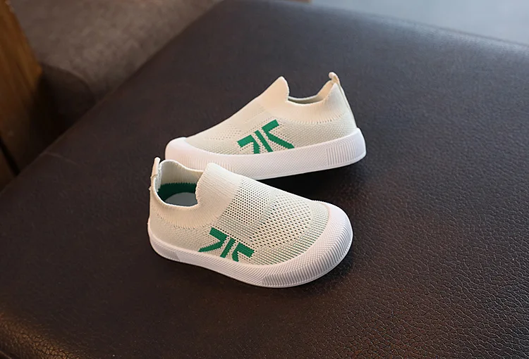 Size 20-31 Children Shoes Spring Autumn Kids Sneakers Soft Breathable Mesh Boys Slip-on Shoes Patchwork Color Girls Shoes
