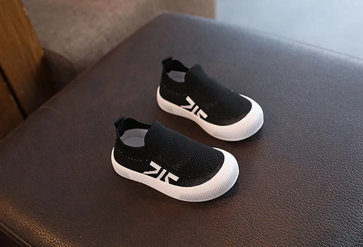 Size 20-31 Children Shoes Spring Autumn Kids Sneakers Soft Breathable Mesh Boys Slip-on Shoes Patchwork Color Girls Shoes