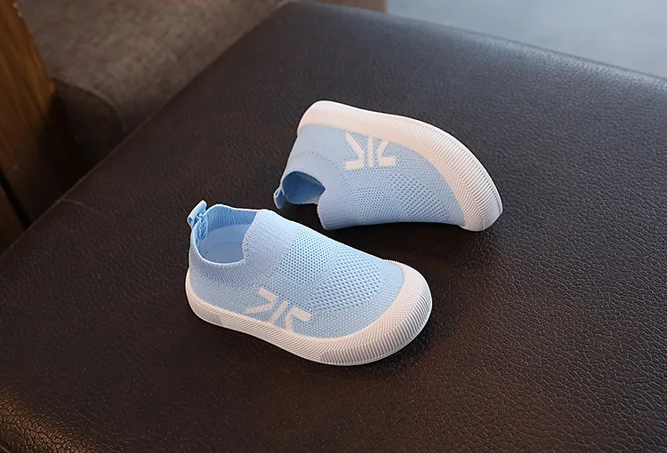 Size 20-31 Children Shoes Spring Autumn Kids Sneakers Soft Breathable Mesh Boys Slip-on Shoes Patchwork Color Girls Shoes