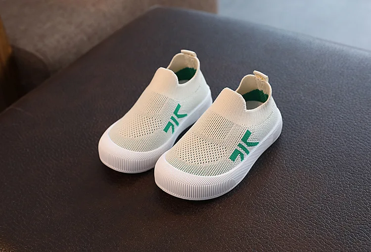 Size 20-31 Children Shoes Spring Autumn Kids Sneakers Soft Breathable Mesh Boys Slip-on Shoes Patchwork Color Girls Shoes