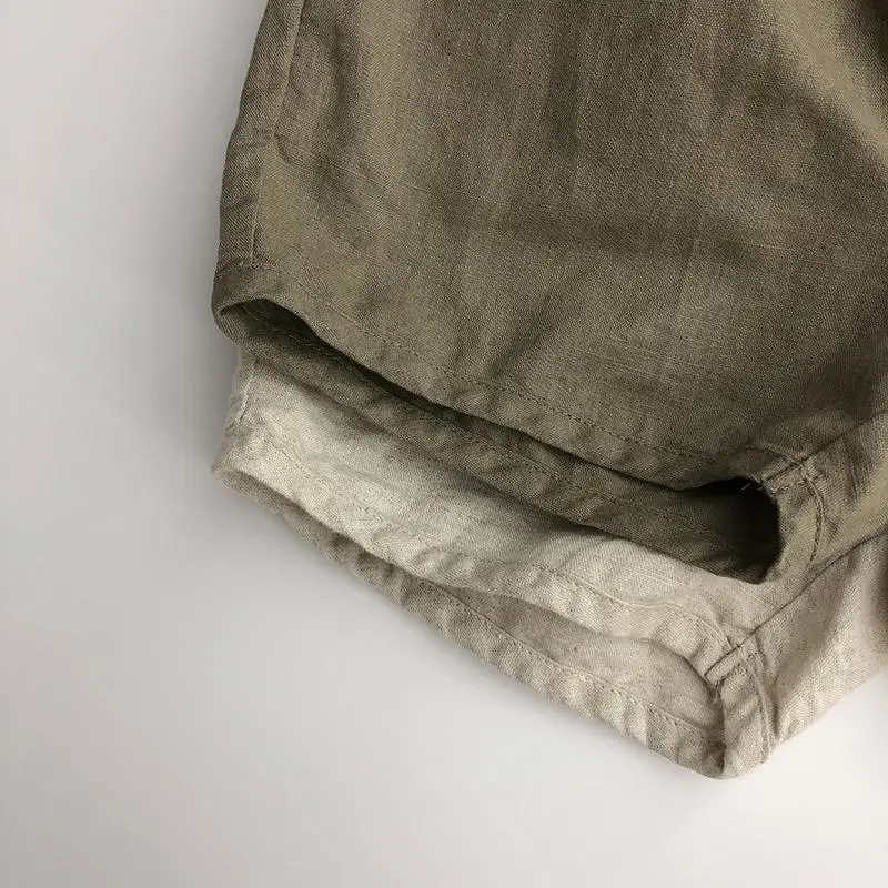 Summer Baby Cotton Linen Shorts Kids Boy Girl Leisure Breathable Short Pant Thin Style Children's Outwear Clothes