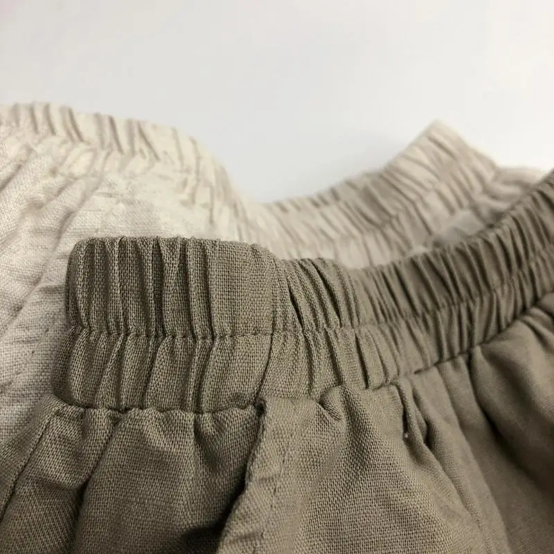Summer Baby Cotton Linen Shorts Kids Boy Girl Leisure Breathable Short Pant Thin Style Children's Outwear Clothes