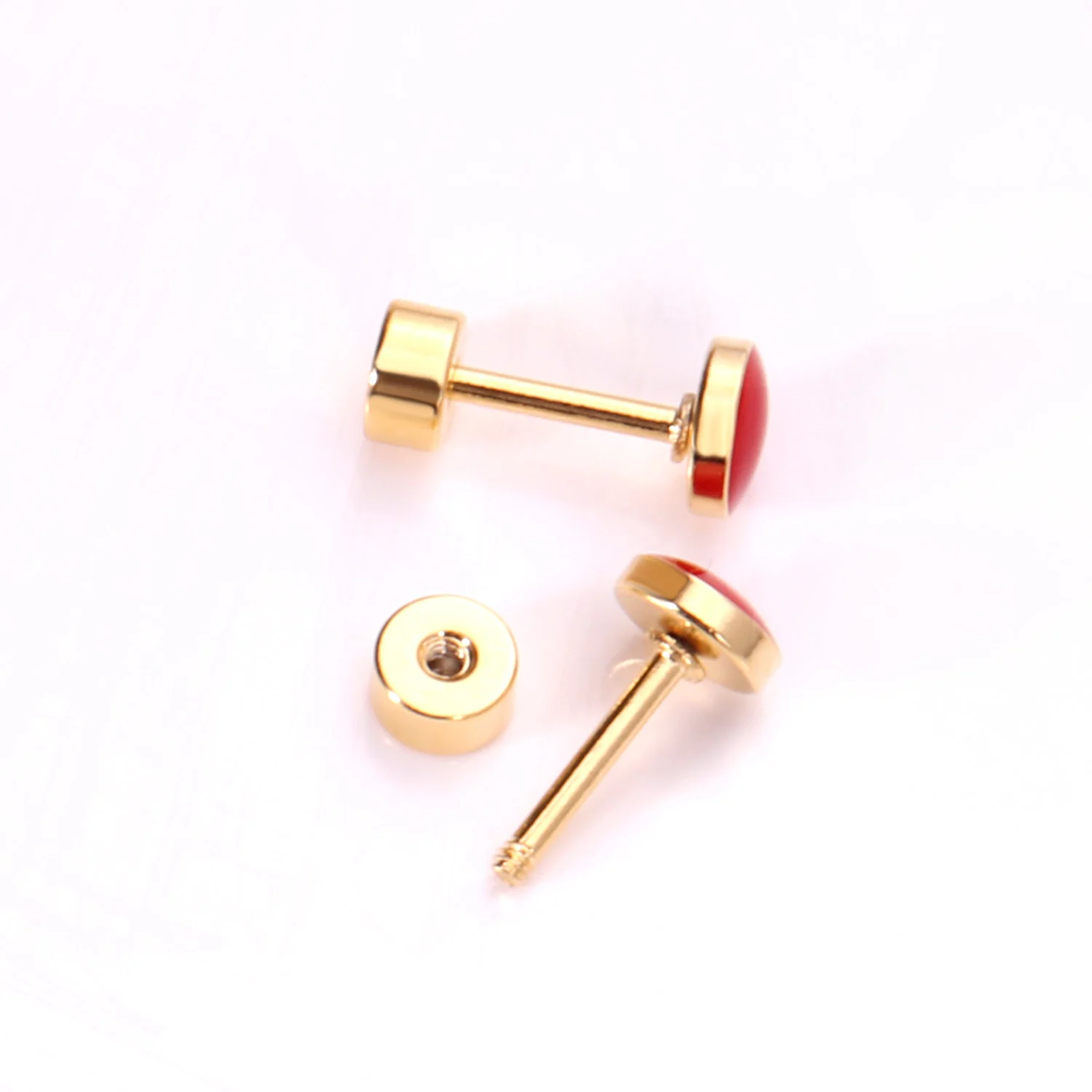 12 Pair/lot Cute Girls Stud Earrings 316L Stainless Steel For Women Love Heart Flower Piercing Stud Jewelry Party Gift Trendy