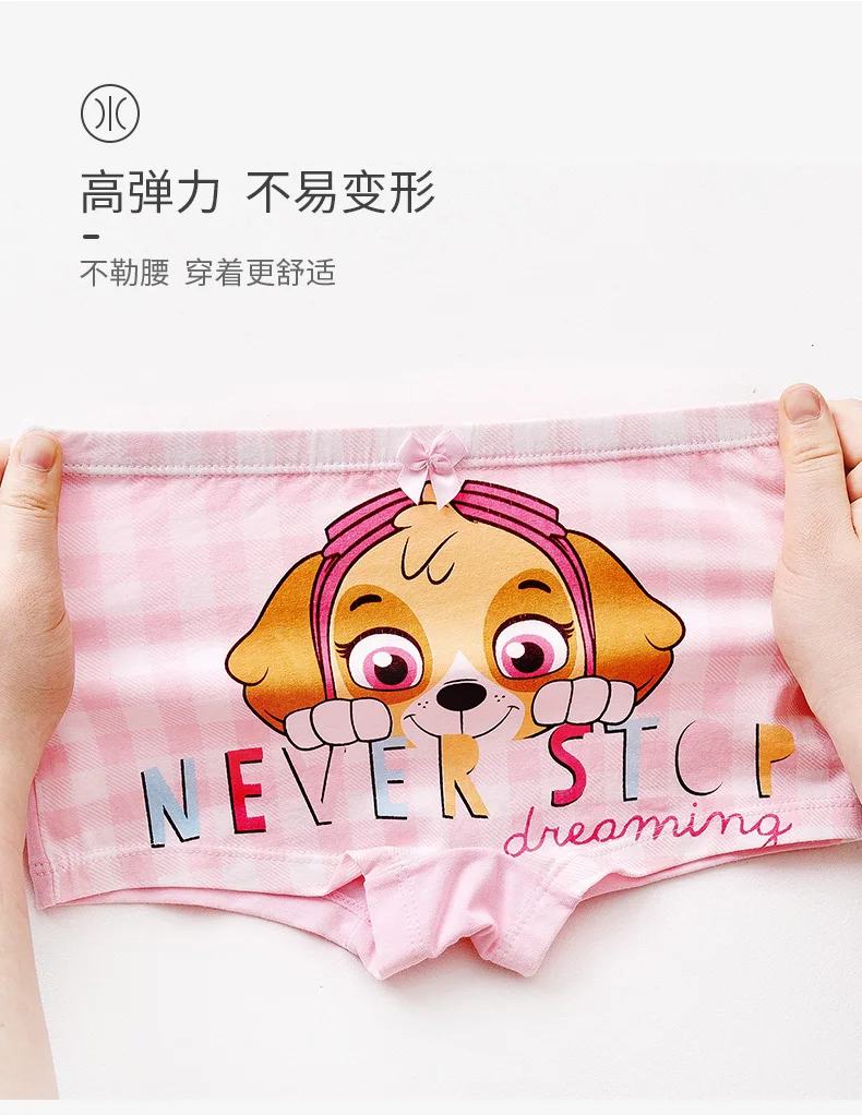 4pcs/set Genuine Paw Patrol Original Girls Undepants Skye Everest Cotton Underwear 2-4-6-8-year-old Kids Children Birthday Gift