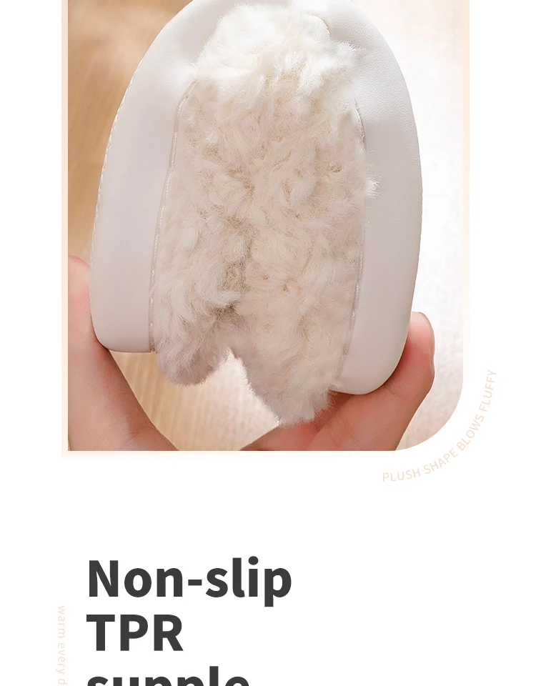 Winter Cotton Plush Sheep Slippers for Women and Men