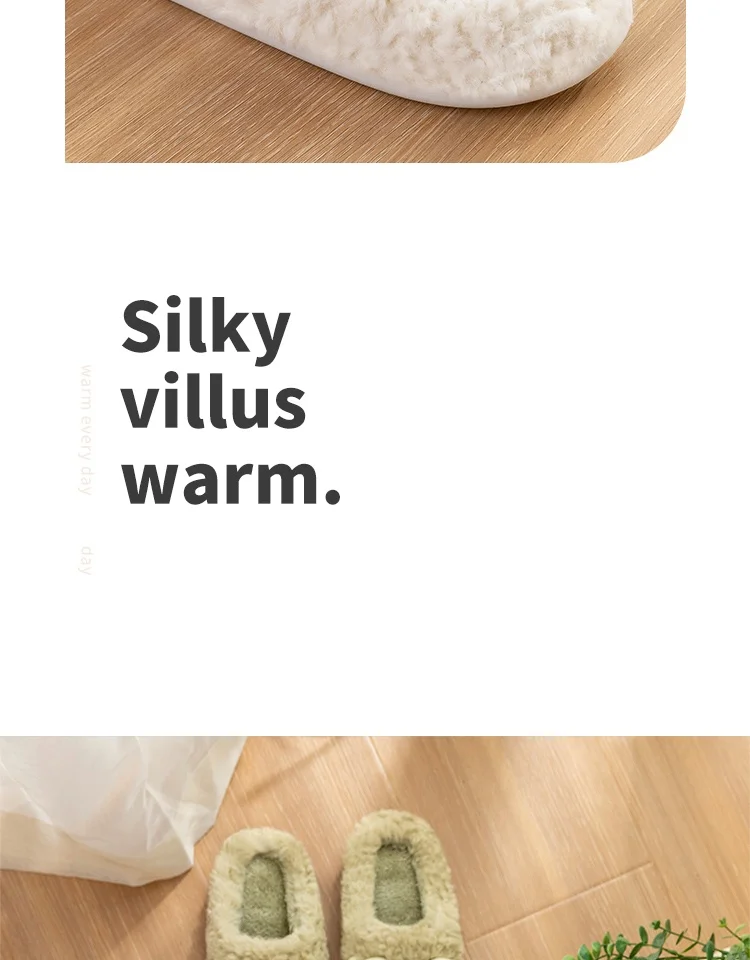 Winter Cotton Plush Sheep Slippers for Women and Men