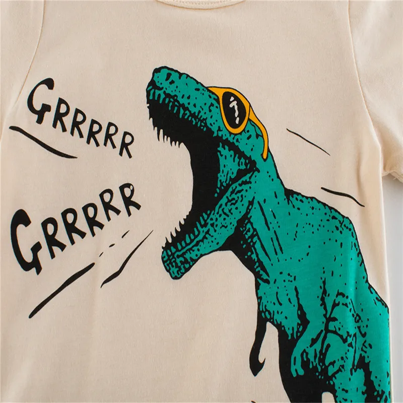 Jumping Meters Baby Summer T Shirts Cartoon Cars Hot Selling Short Sleeve Cartoon Toddler Tees Tops Boys Girls Clothing
