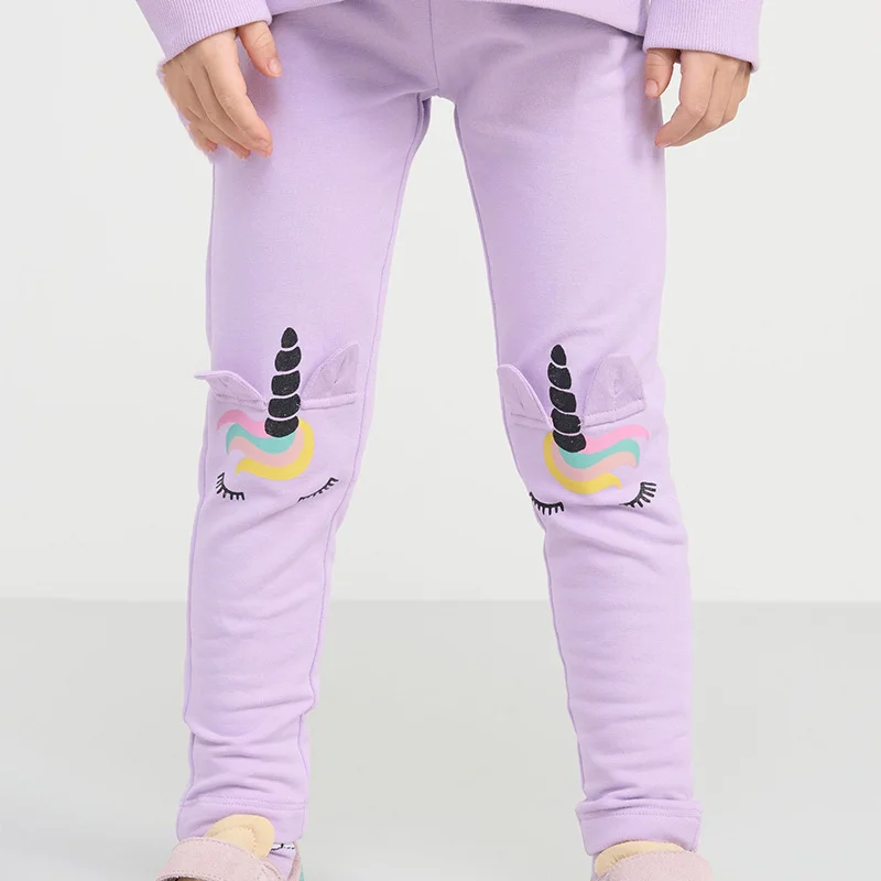 Jumping Meters 2-7T New Girls Leggings Pants Unicorns Embroidery Striped Children's Clothing Skinny Baby Pencil Pants Baby