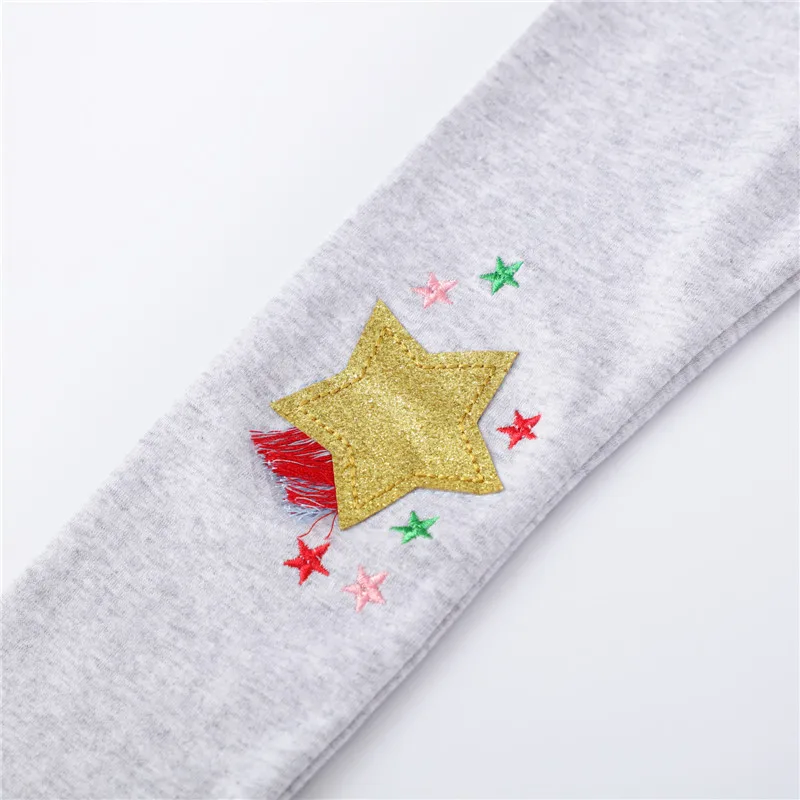 Jumping Meters 2-7T New Girls Leggings Pants Unicorns Embroidery Striped Children's Clothing Skinny Baby Pencil Pants Baby