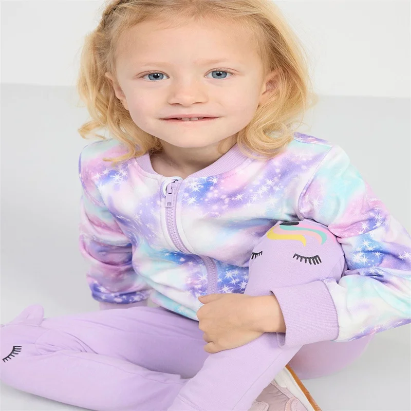 Jumping Meters 2-7T New Girls Leggings Pants Unicorns Embroidery Striped Children's Clothing Skinny Baby Pencil Pants Baby