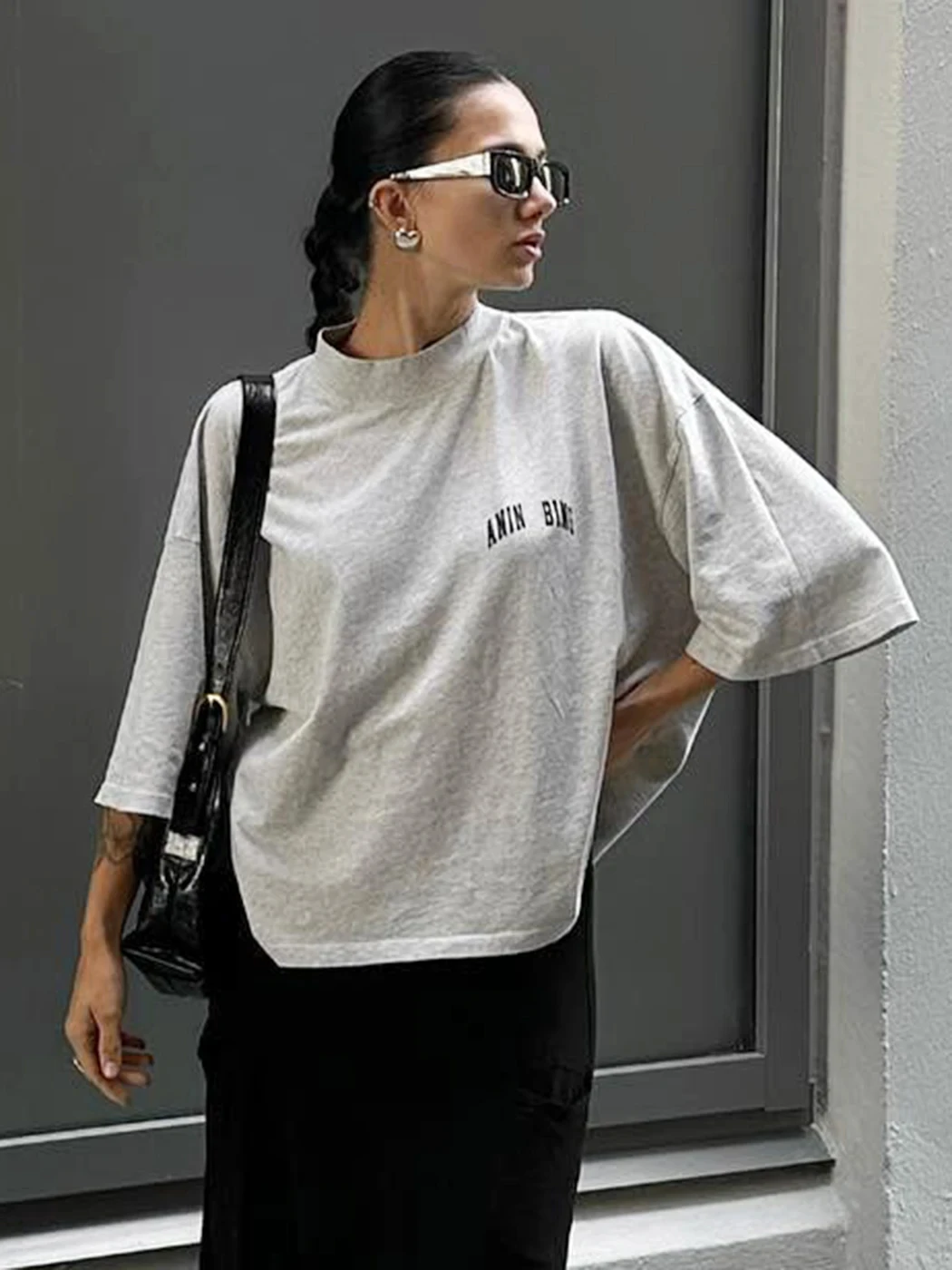 Graphic Aesthetic T-Shirts for Women Summer Clothes 2024 Cotton Half Sleeve Loose Tees Tops Oversized Female Fashion T-Shirt