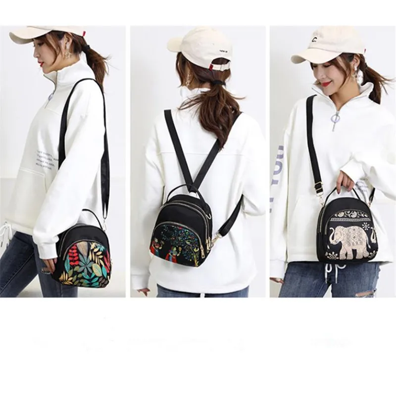 Women's Bag New Casual Korean Multifunctional Shoulder Bag Mini Backpack Oxford Crossbody Bag Women Tote Bag