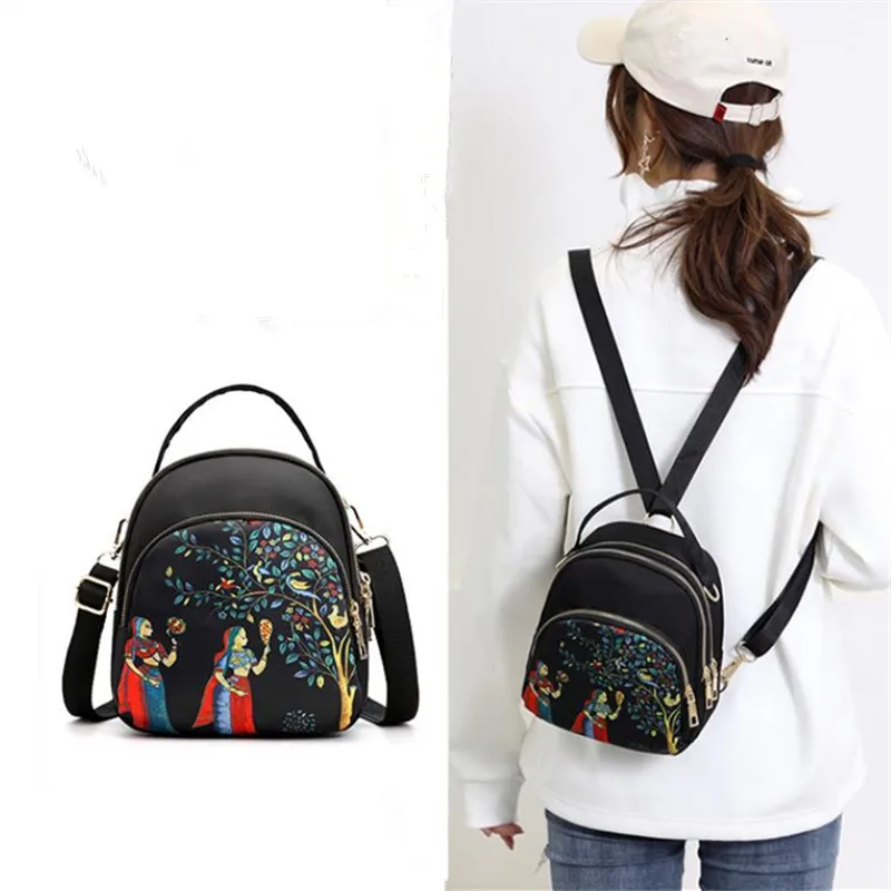 Women's Bag New Casual Korean Multifunctional Shoulder Bag Mini Backpack Oxford Crossbody Bag Women Tote Bag