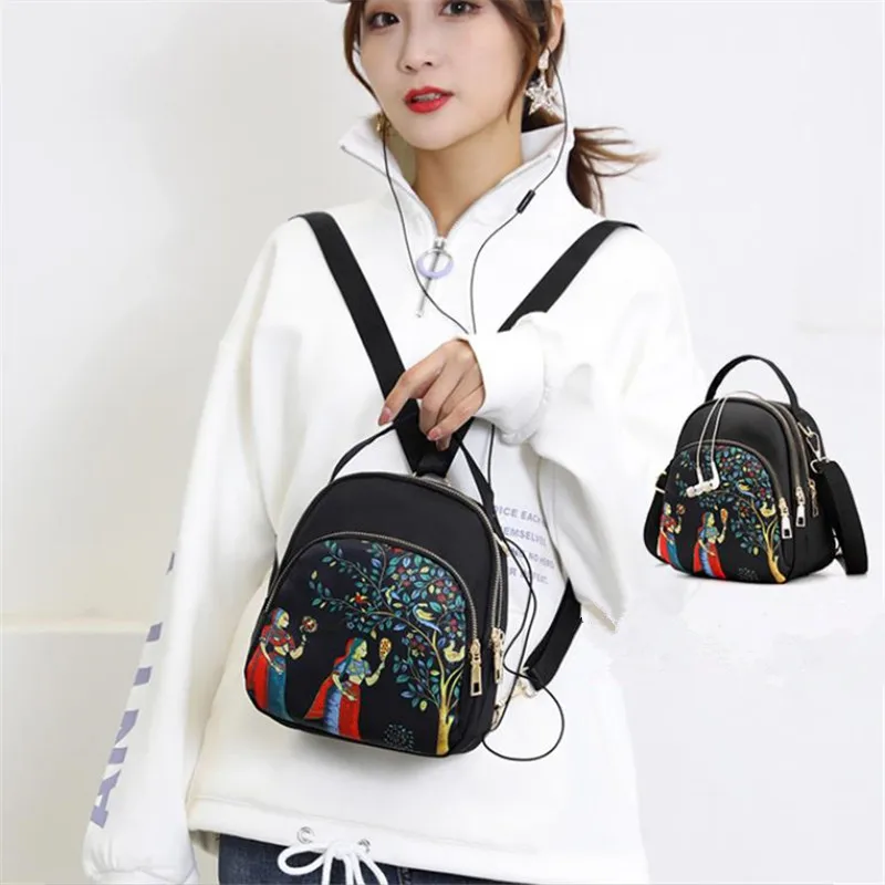 Women's Bag New Casual Korean Multifunctional Shoulder Bag Mini Backpack Oxford Crossbody Bag Women Tote Bag