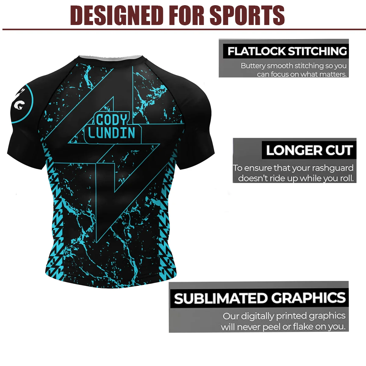 Cody BJJ Rash Guard Mens Jiu Jitsu MMA Compression Tops Fightwear Short Sleeve Westling Boxing Training Muay Thai Stretch Shirt