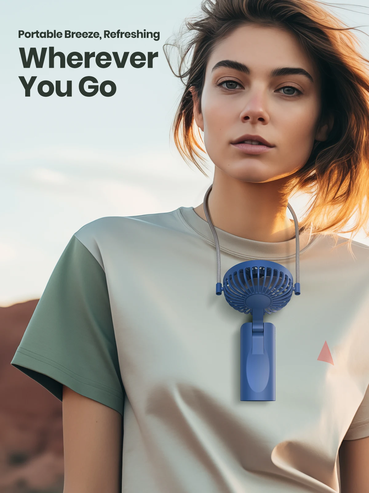 TOPK 5000mah Mini Portable Fan,USB Desk Electric Fan,Small Personal hand Fan with USB Rechargeable Cooling Folding Fans for Room