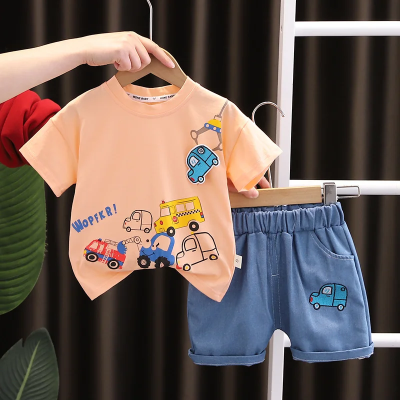 New Summer Baby Clothes Suit Children Boys Casual T-Shirt Shorts 2Pcs/Sets Toddler Sports Outfits Infant Costume Kids Tracksuits