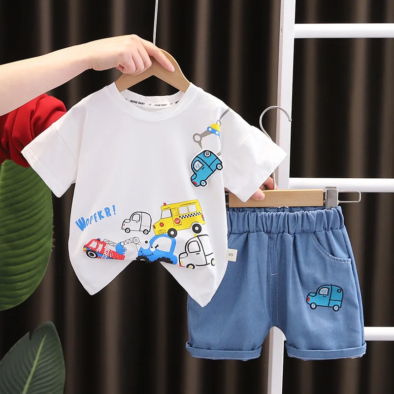New Summer Baby Clothes Suit Children Boys Casual T-Shirt Shorts 2Pcs/Sets Toddler Sports Outfits Infant Costume Kids Tracksuits