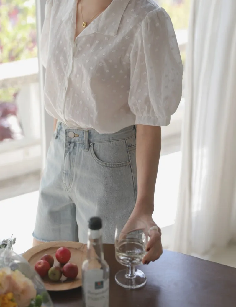 Shirts Women All-match V-Neck blouse shirts and tops Korean Style Womens Clothing Elegant Solid Color Leisure Chiffon blouses