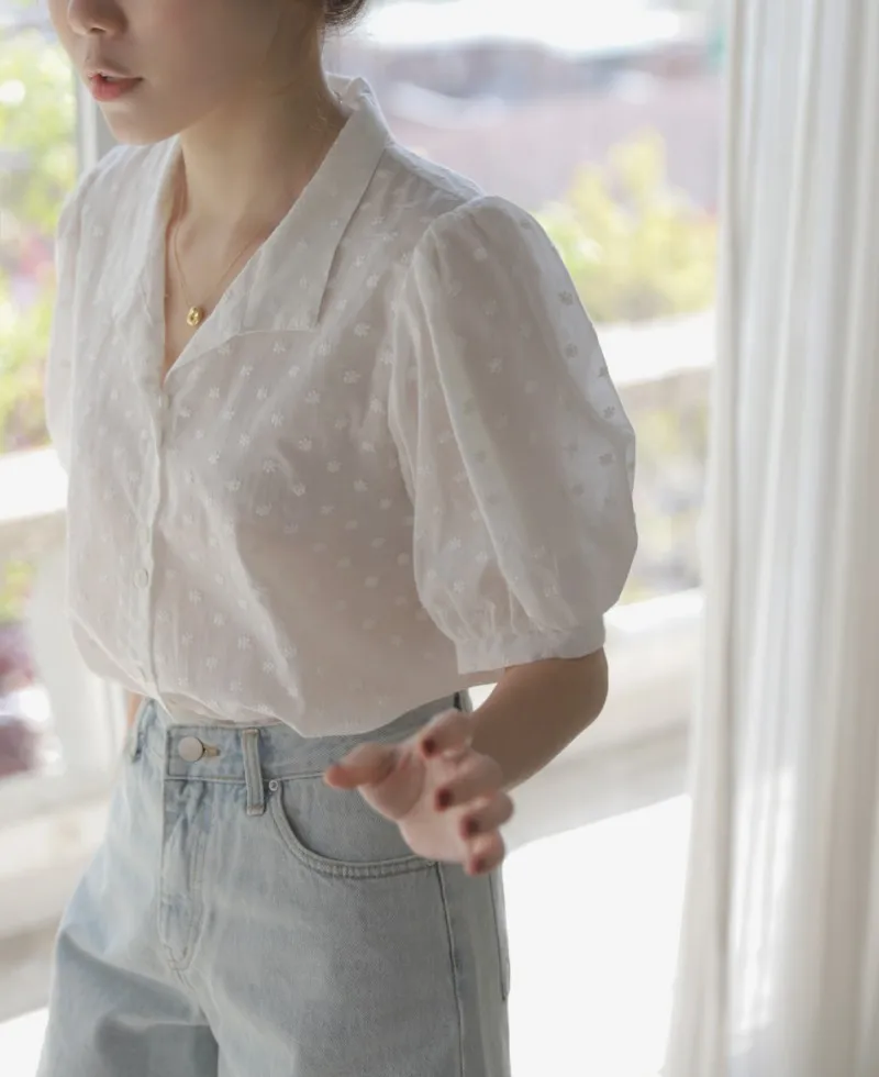 Shirts Women All-match V-Neck blouse shirts and tops Korean Style Womens Clothing Elegant Solid Color Leisure Chiffon blouses