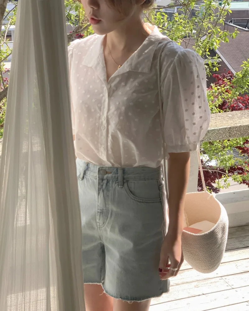 Shirts Women All-match V-Neck blouse shirts and tops Korean Style Womens Clothing Elegant Solid Color Leisure Chiffon blouses