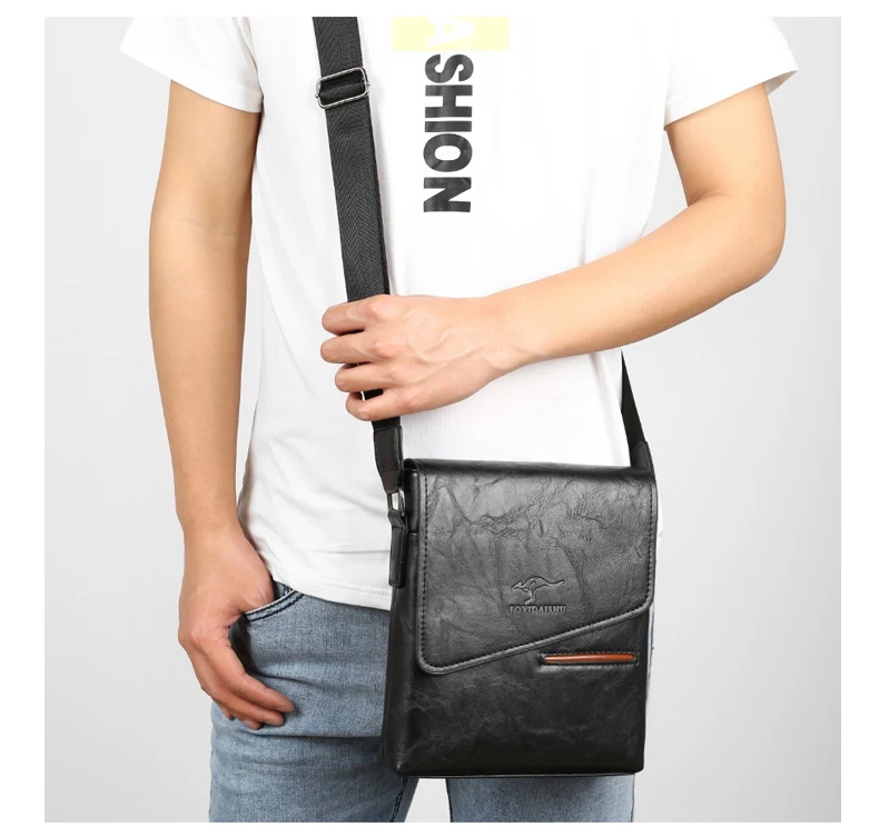 Summer Luxury Brand Kangaroo Messenger Bags Men Leather Casual Crossbody Bag For Men Business Shoulder Bag Male Small Handbag