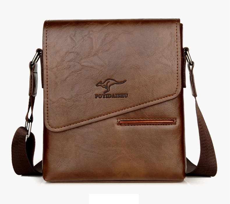 Summer Luxury Brand Kangaroo Messenger Bags Men Leather Casual Crossbody Bag For Men Business Shoulder Bag Male Small Handbag