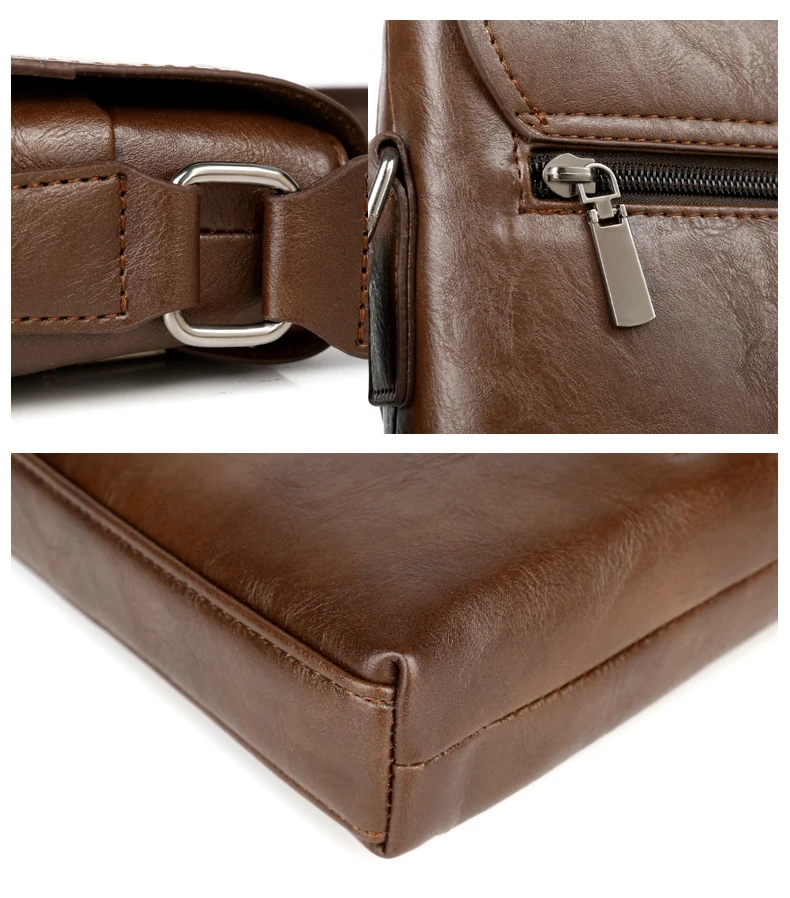 Summer Luxury Brand Kangaroo Messenger Bags Men Leather Casual Crossbody Bag For Men Business Shoulder Bag Male Small Handbag