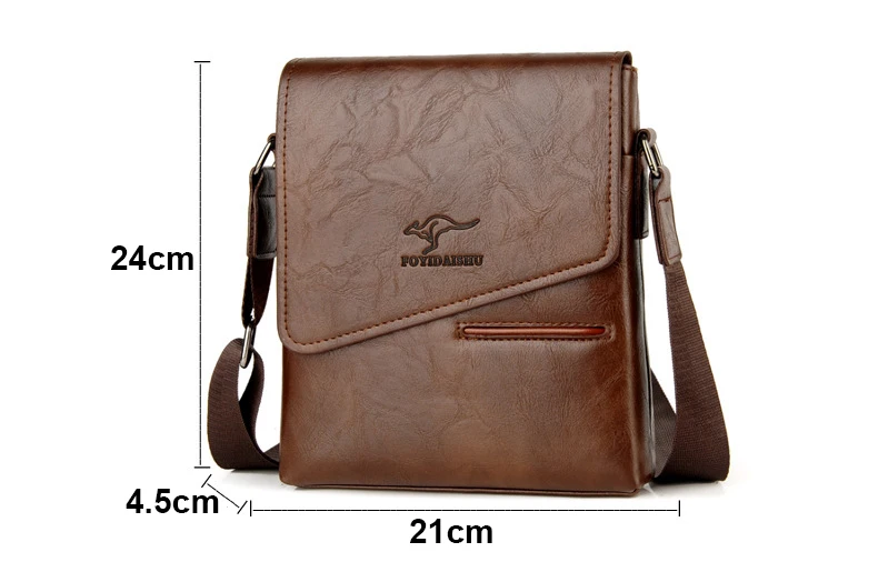Summer Luxury Brand Kangaroo Messenger Bags Men Leather Casual Crossbody Bag For Men Business Shoulder Bag Male Small Handbag