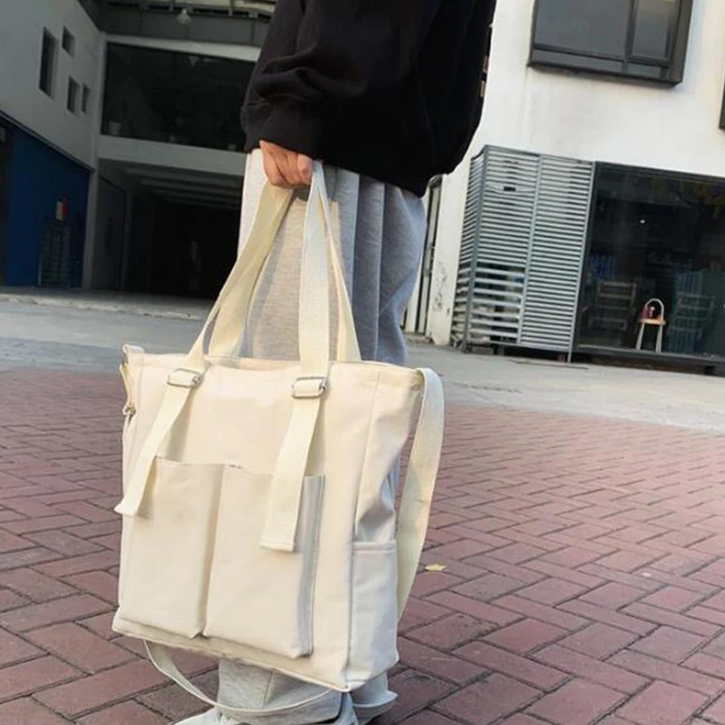 Female Simple Shoppers Bags Fashion Zipper Oxford Shoulder Handbags Waterproof Large Capacity Women's Brand Crossbody Tote Bags