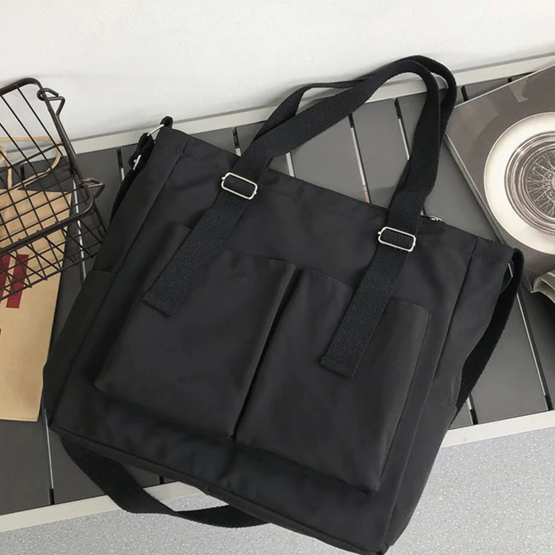 Female Simple Shoppers Bags Fashion Zipper Oxford Shoulder Handbags Waterproof Large Capacity Women's Brand Crossbody Tote Bags