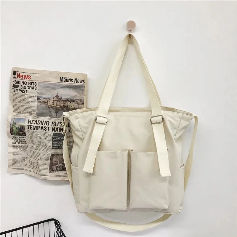 Female Simple Shoppers Bags Fashion Zipper Oxford Shoulder Handbags Waterproof Large Capacity Women's Brand Crossbody Tote Bags