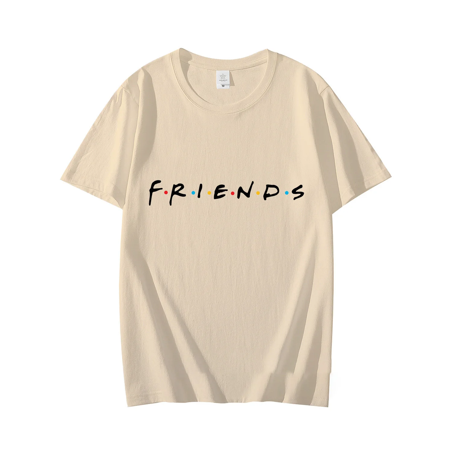 Friends TV Show Short Sleeve T-Shirt Men's Summer Cotton Letter Print Harajuku Style Streetwear Top for Women