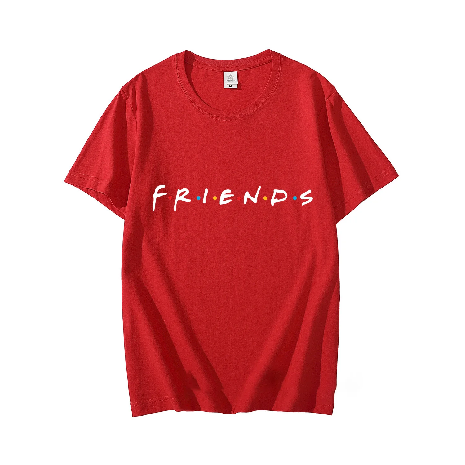 Friends TV Show Short Sleeve T-Shirt Men's Summer Cotton Letter Print Harajuku Style Streetwear Top for Women