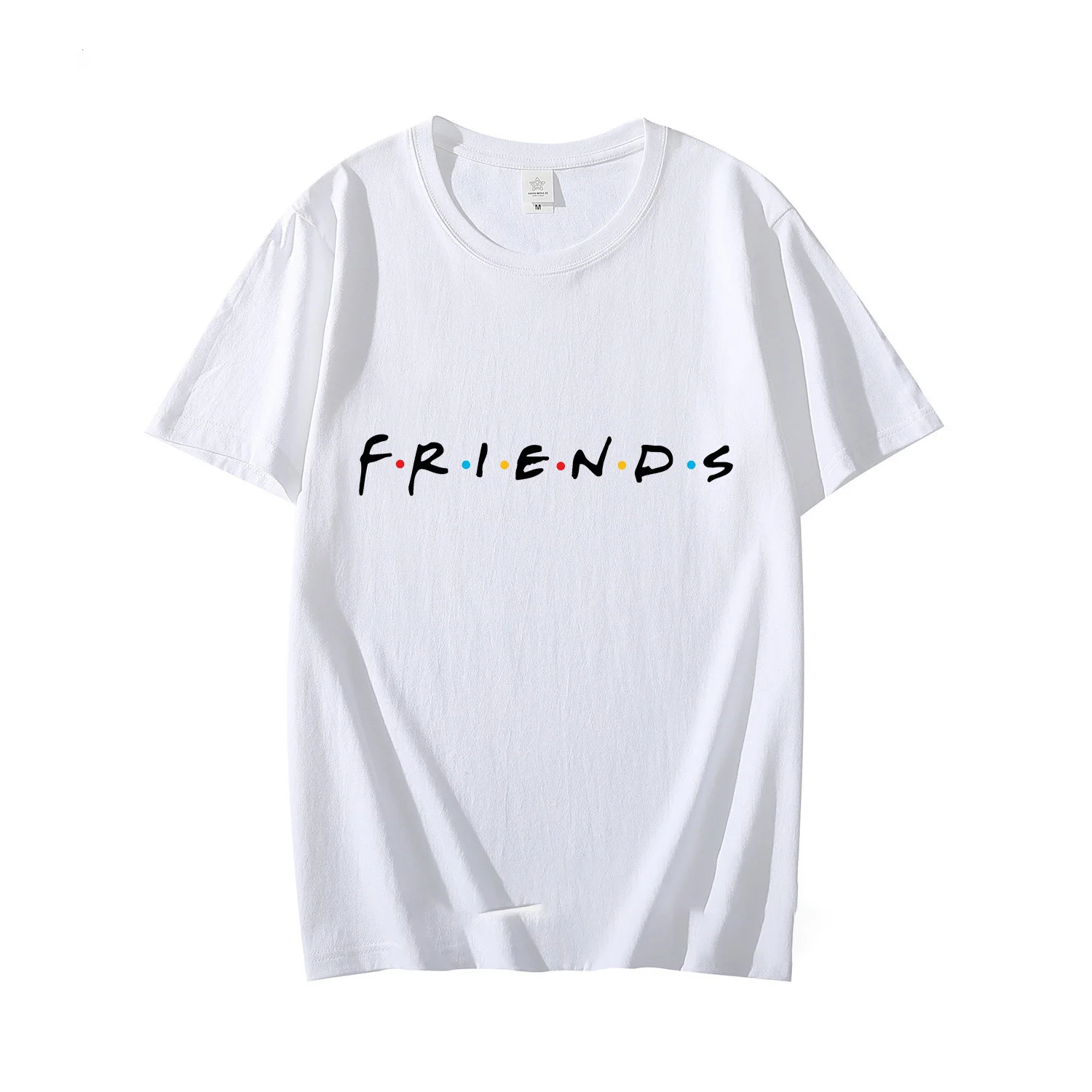 Friends TV Show Short Sleeve T-Shirt Men's Summer Cotton Letter Print Harajuku Style Streetwear Top for Women