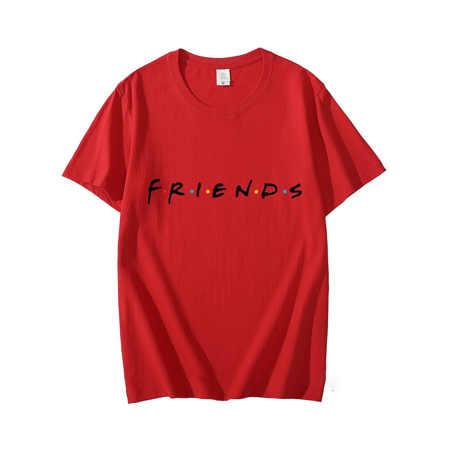 Friends TV Show Short Sleeve T-Shirt Men's Summer Cotton Letter Print Harajuku Style Streetwear Top for Women